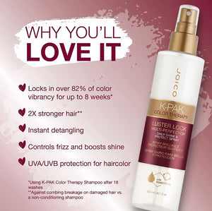 Joico K-PAK Color Therapy Luster Lock | Multi-Perfector Daily Shine & Protect Spray| For Color-Treated Hair