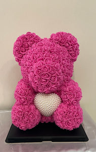 Rose Teddy Bear with Pearl Heart❤️(40 cm)