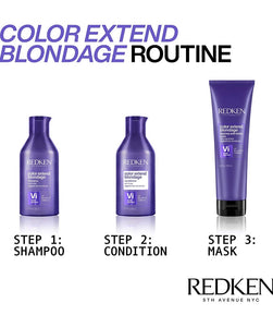 Redken Color Extend Blondage Color Depositing Purple Conditioner | Hair Tonic for Blonde Hair | Neutralizes brass and moisturizes hair | With pure violet pigments