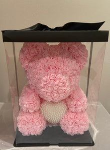 Rose Teddy Bear with Pearl Heart❤️(40 cm)