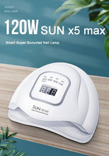 Load image into Gallery viewer, SunX5™ MAX 120W UV LED Nail Drying Lamp for Gel
